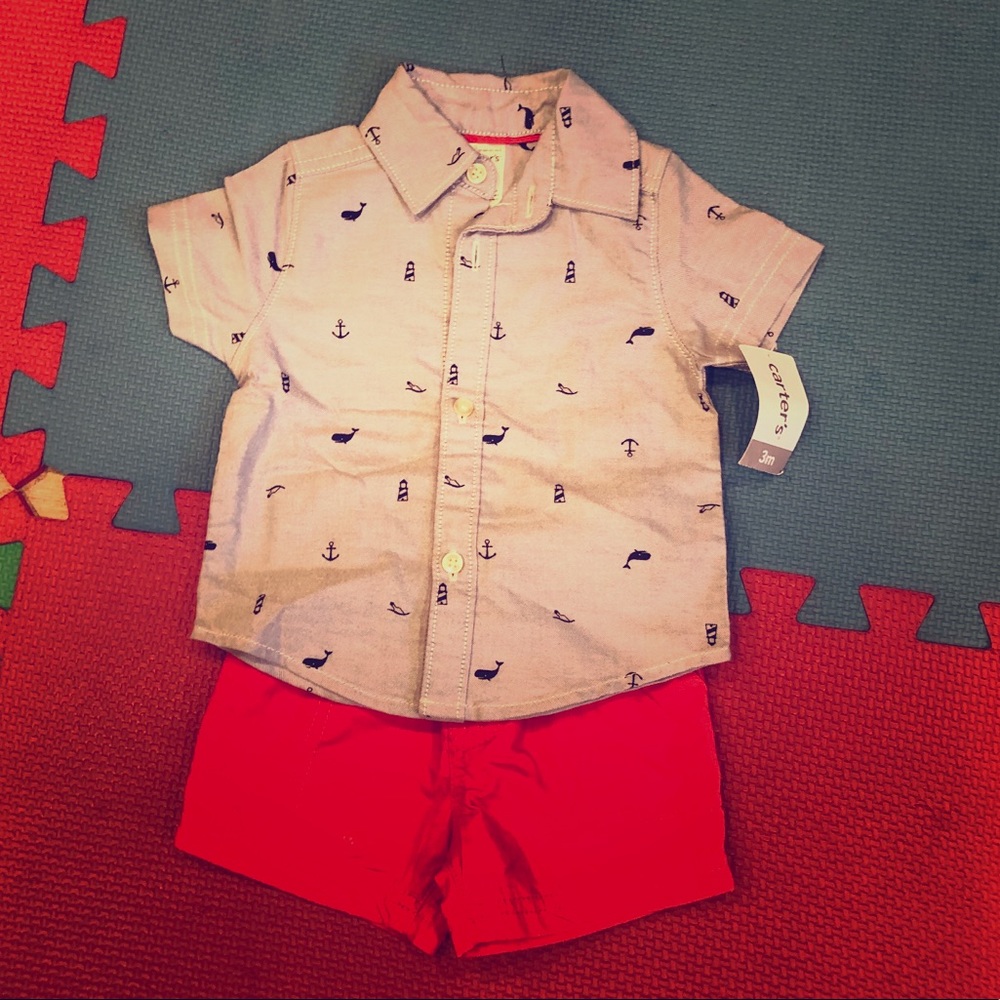 Baby boy shirt and shorts set
